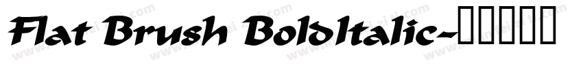 Flat Brush BoldItalic字体转换
